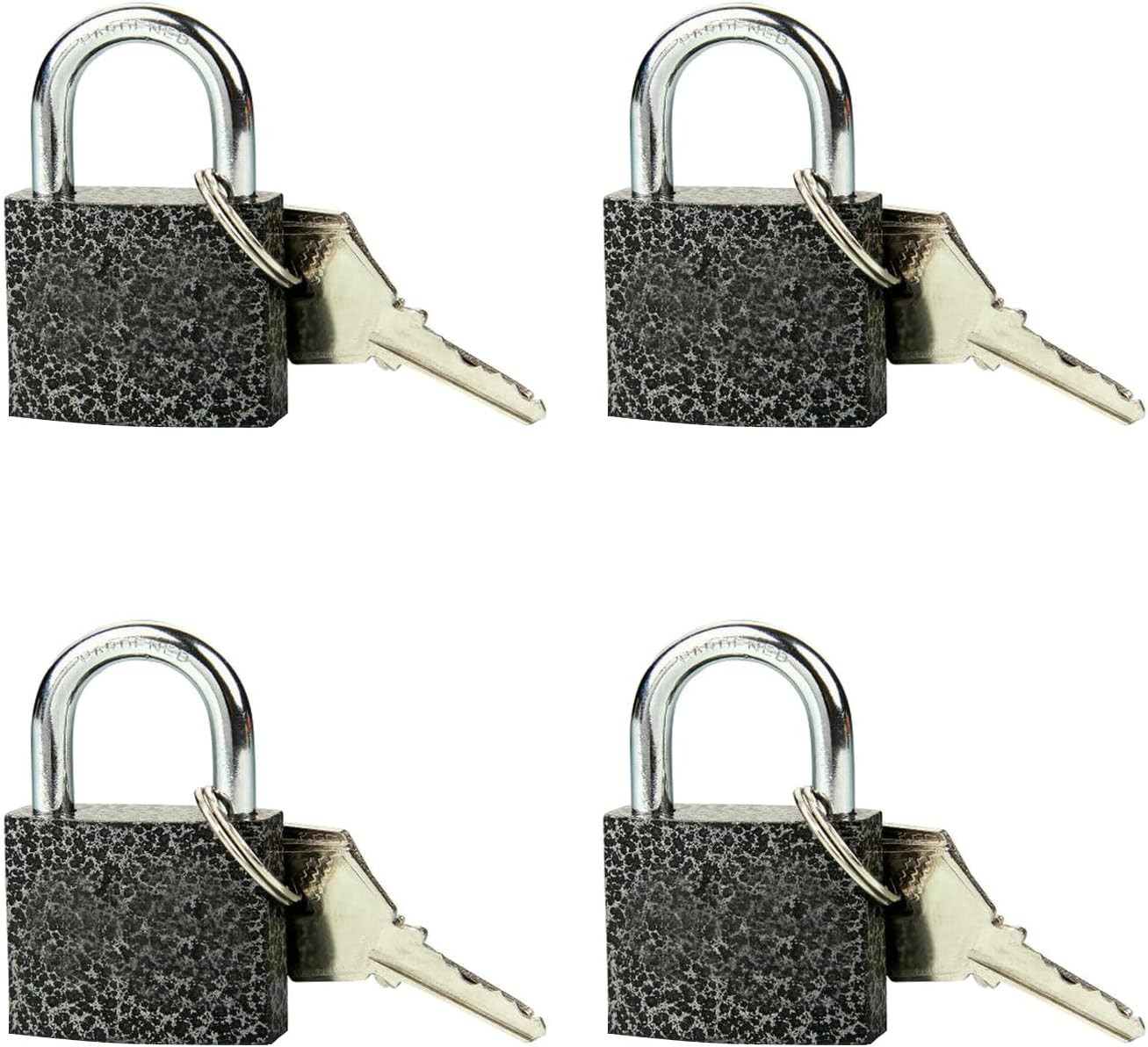 4 Pcs Small Solid Brass Padlocks with Same Keys Keyed Lock | Toolbox Sheds