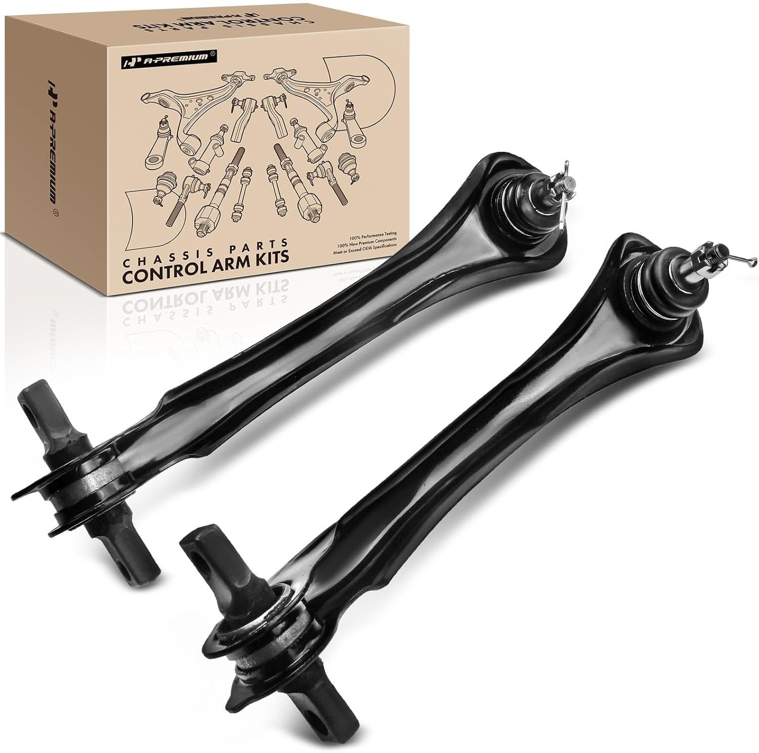 2 X Rear Upper Control Arm, with Ball Joint & Bushing, Compatible with Honda Acc
