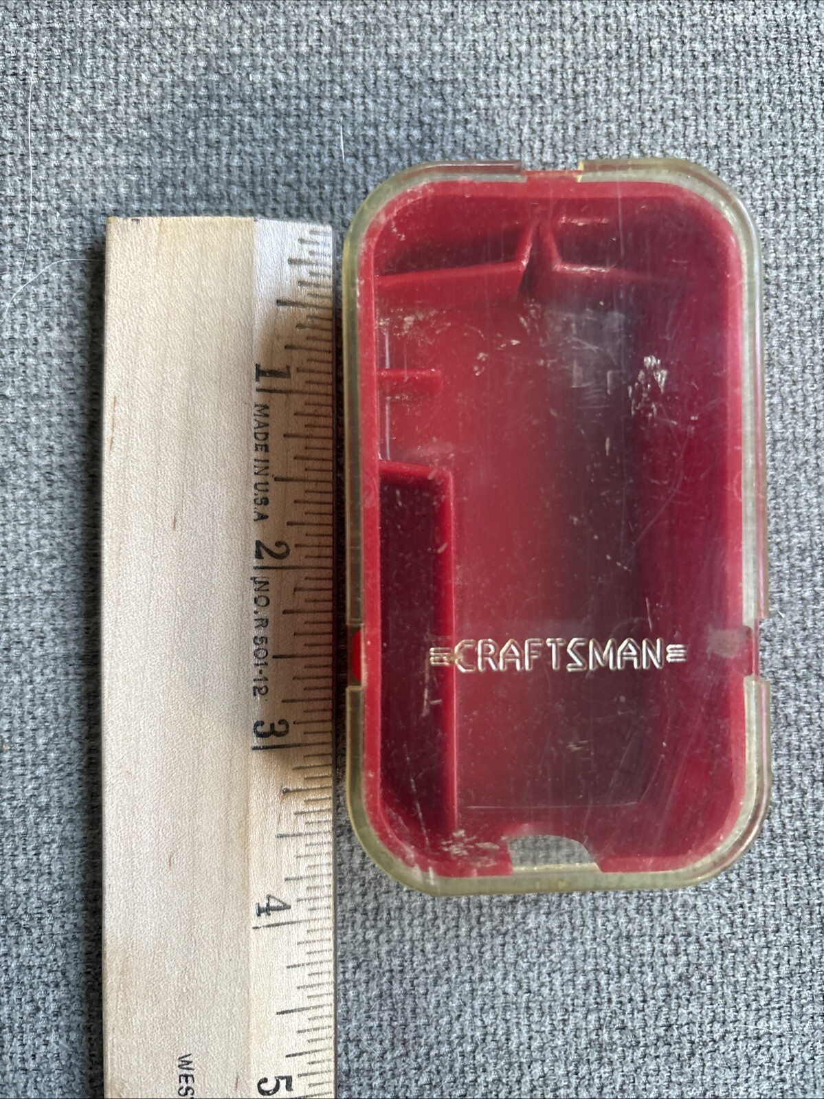 Vintage Small Craftsman Plastic Tool Case 3.5”x2”x1”