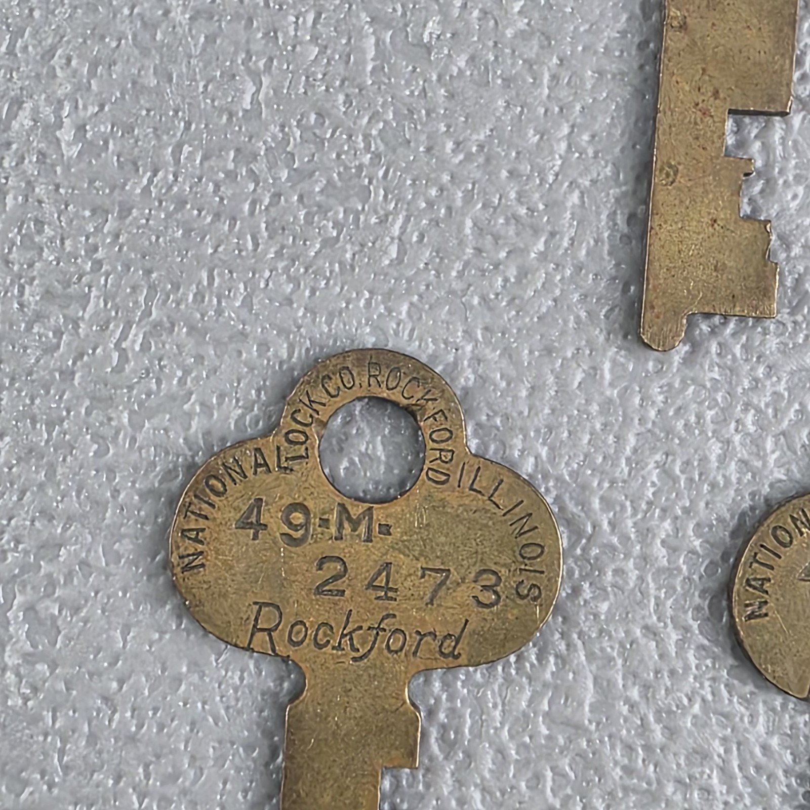 Vintage National Lock Company Co Rockford Flat Skeleton Key Mixed Lot Of 49-M-