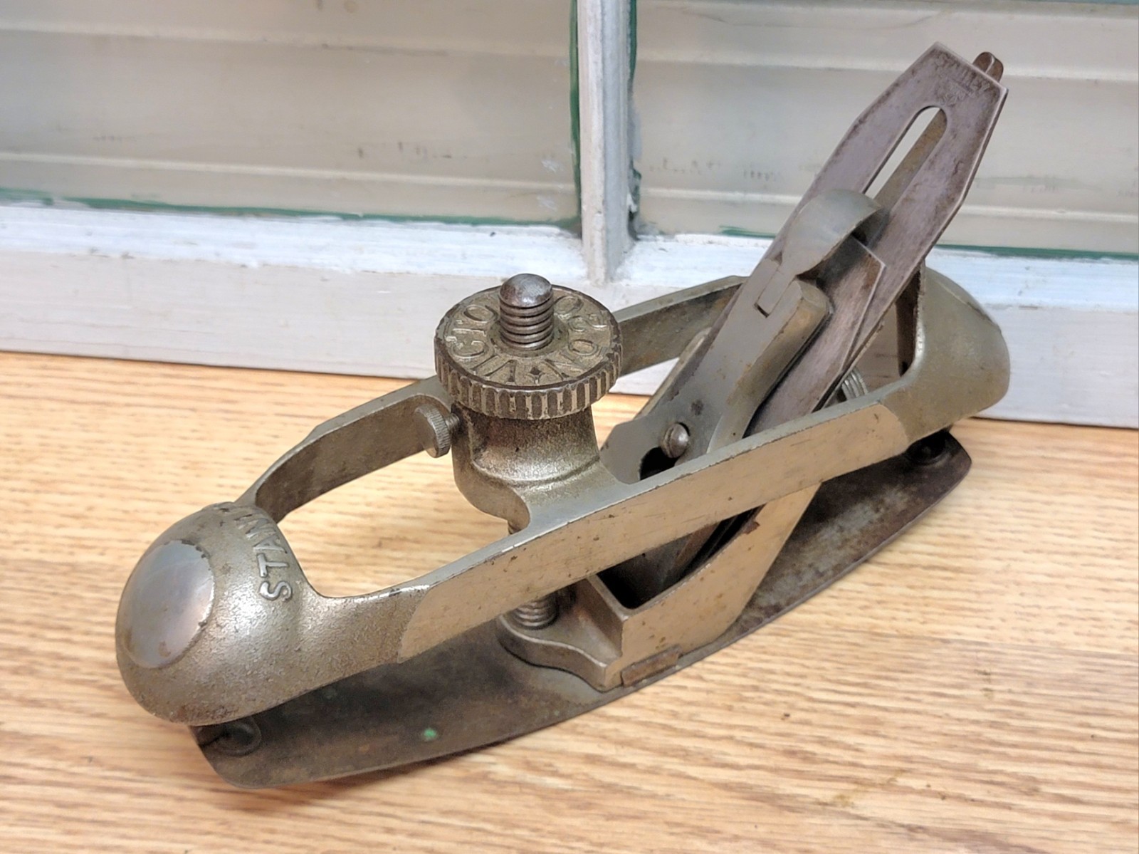 Extra Fine Stanley No. 20 Victor Circular Compass Plane Near Mint Nickel Plating