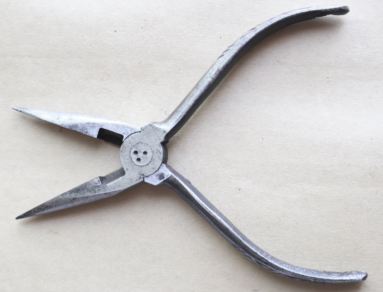 6” Craftsman Vanadium 4499 “C-Circle” Needle Nose Pliers w Side Cutter / 1941
