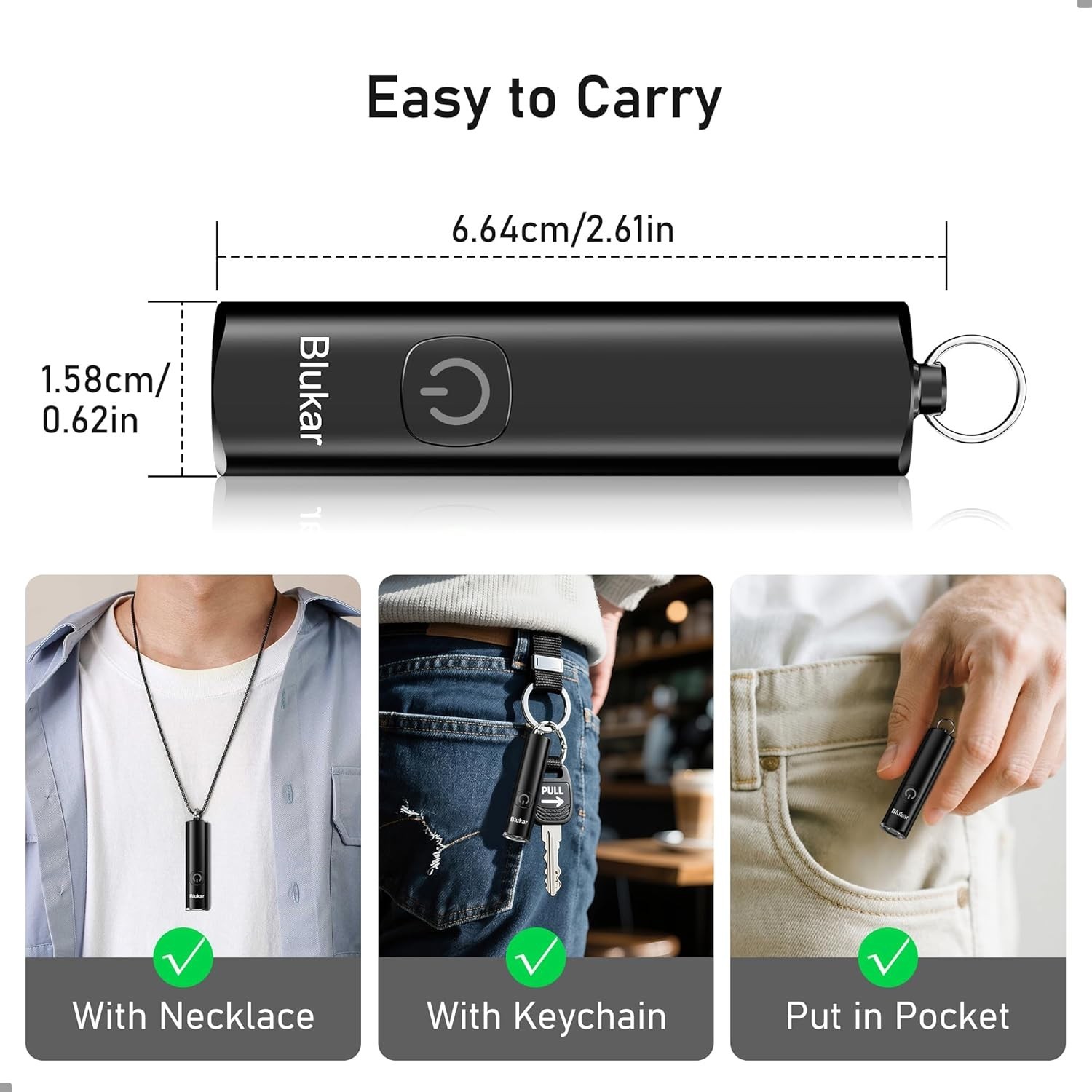 Blukar EDC Rechargeable Keychain Flashlight, 360L Mini Portable Flash Light | 3