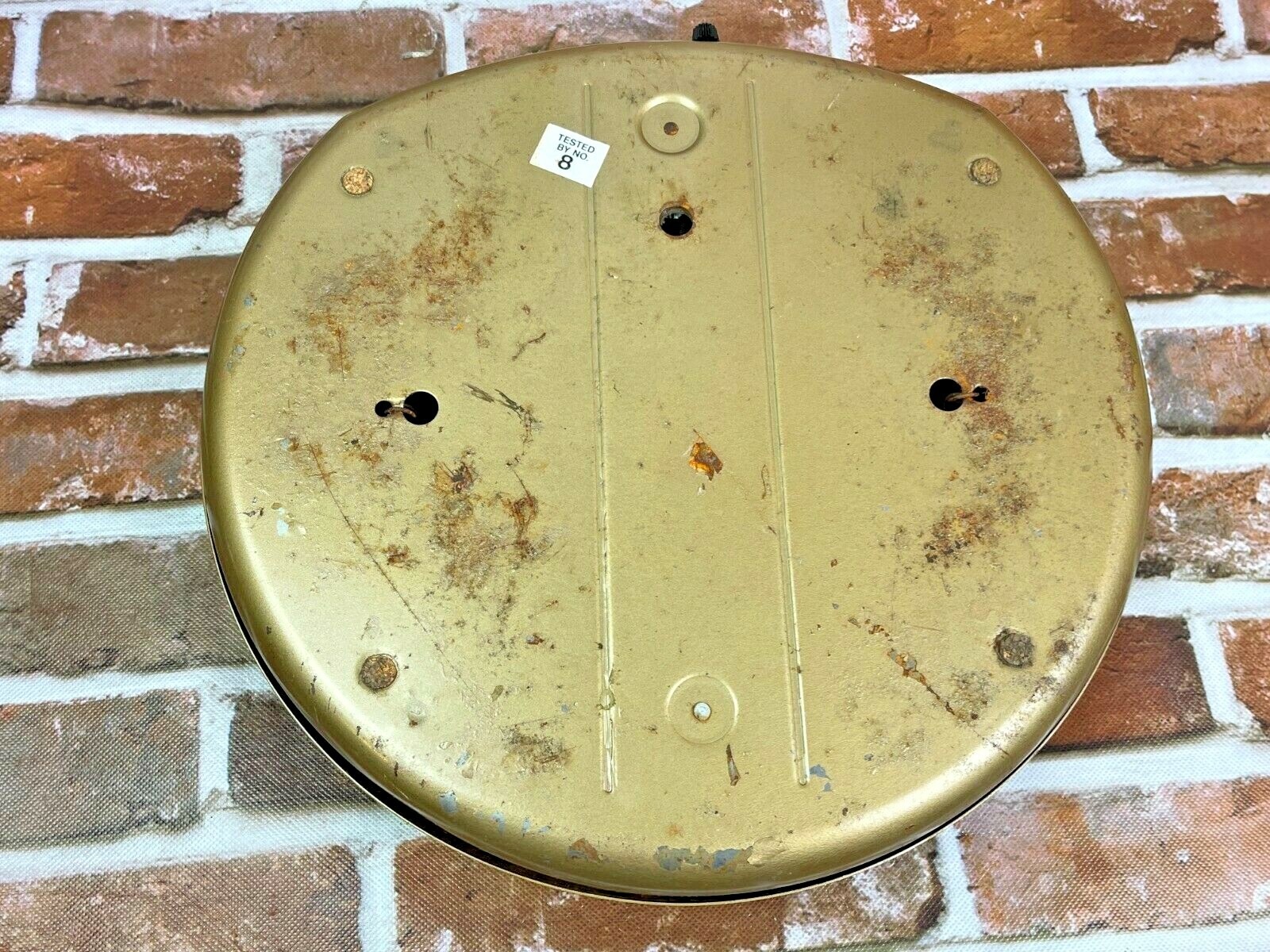 Hanson 300lb Capacity Metal Gold Bathroom Weight Scale Vintage