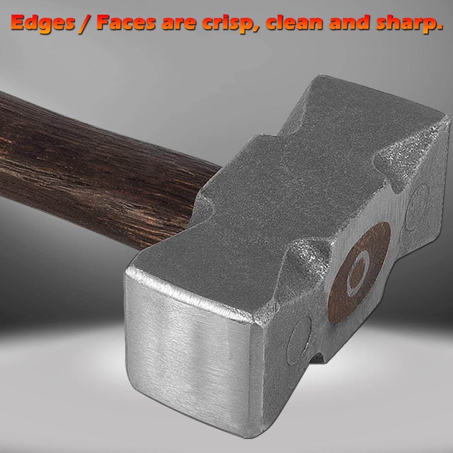 2.2LB Forging Square Hammer w/ Double Faces Fit for Farrier Bladesmithing Knife