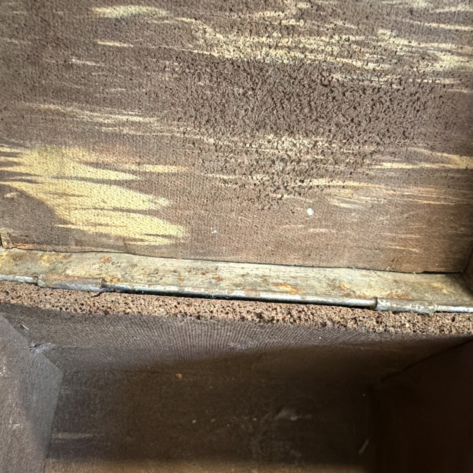 Vintage Metal Box with a Latch and a Police Decal