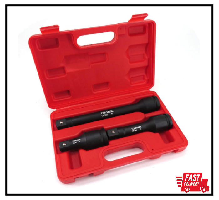 1″ Drive Impact Extension Bar,3 Pcs(4″,6″,10″),Cr-Mo Steel,With a Storage Case.