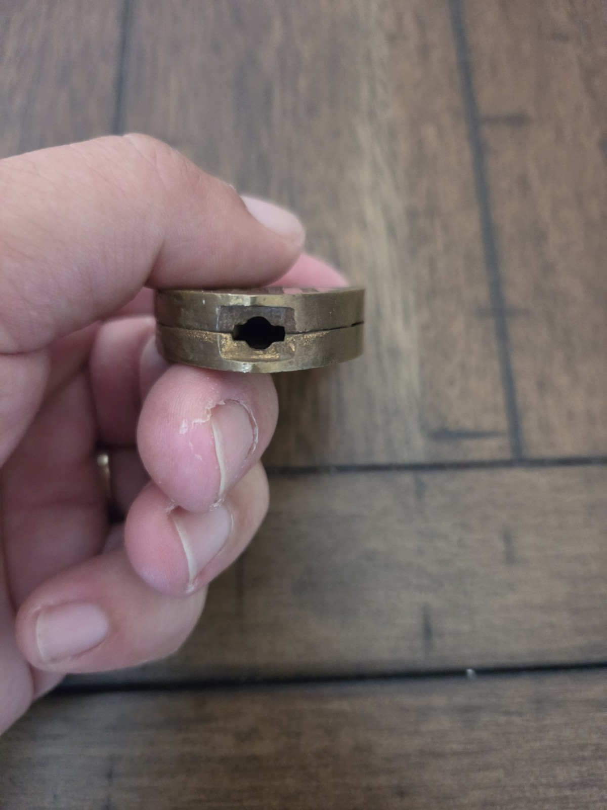 Antique Brass 3 Stars & Shield Warded Padlock 2 1/4″ x 1 1/2″