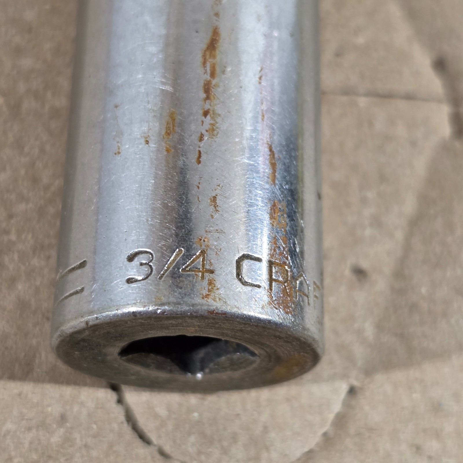 Vintage Craftsman Tools 3/4″ 12 point 3/8″ drive deep Socket V USA