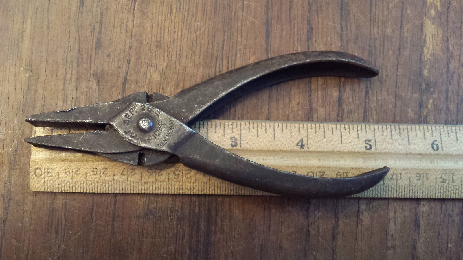 Vintage Lodi Small 5” Duckbill Pliers Pat Sept 25, 1894 & RE Nov 16, 1900