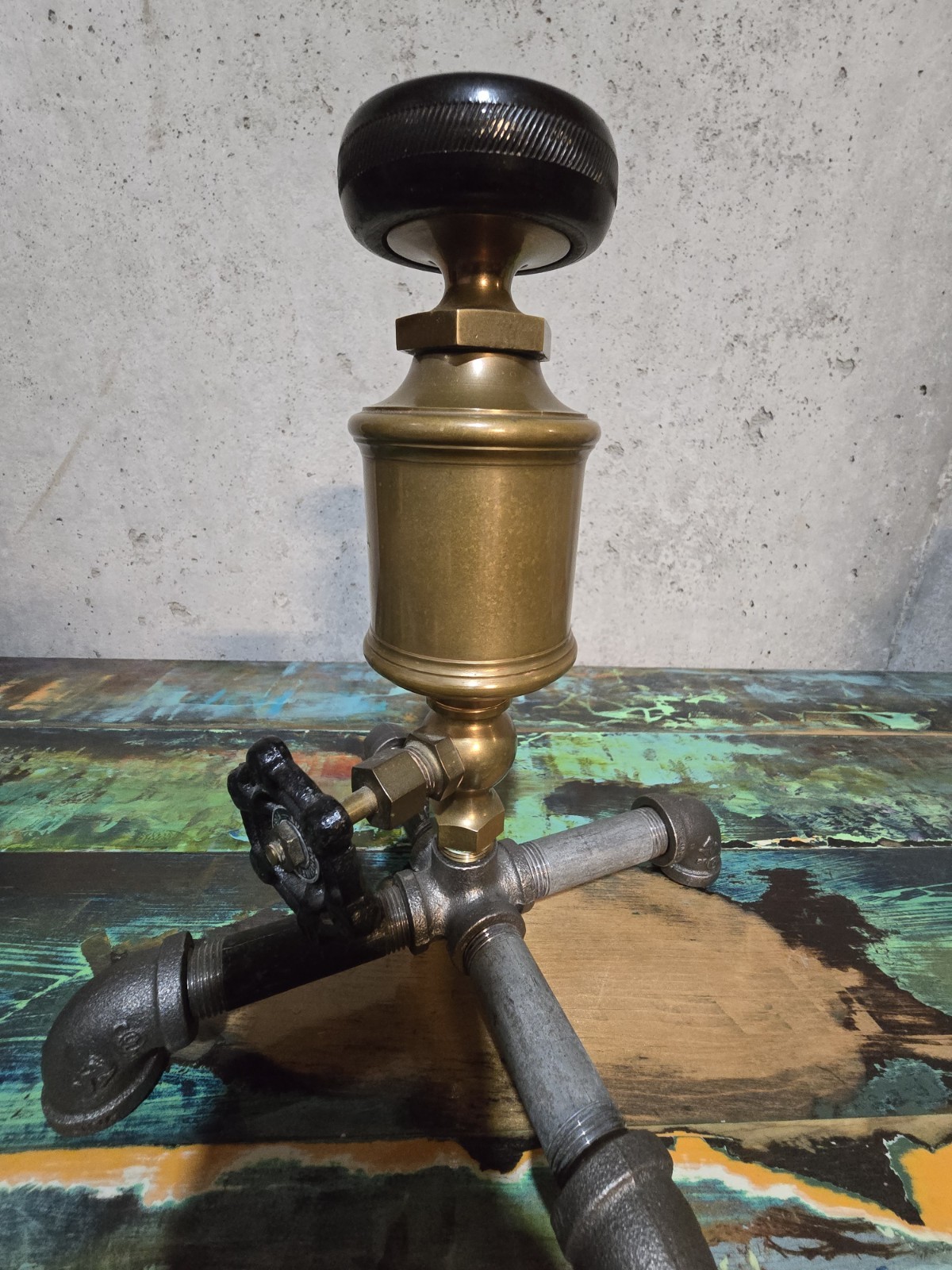 Antique/Vintage ~ The Lunkenheimer Co. No. 5 Brass Banner Valve/Oiler *Clean*