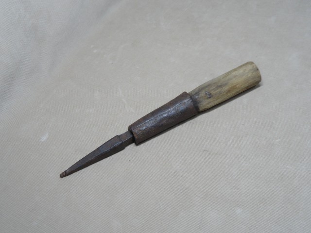 Vtg Maine Pike Pole End All Hand Forged 2 pc Ferrule w/ Insert Pick Point ‘OI’