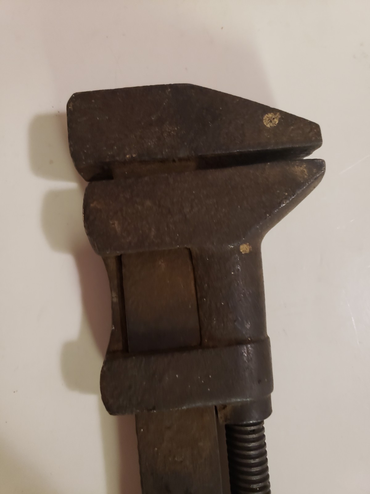 Antique 100 year old 12-1/2″ H D Smith Perfect Handle adjustable Monkey wrench