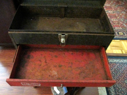 Vintage Toolbox “Tru-Test” Model 901TT,Mechanics Toolbox Mid ,Light Rusted Case