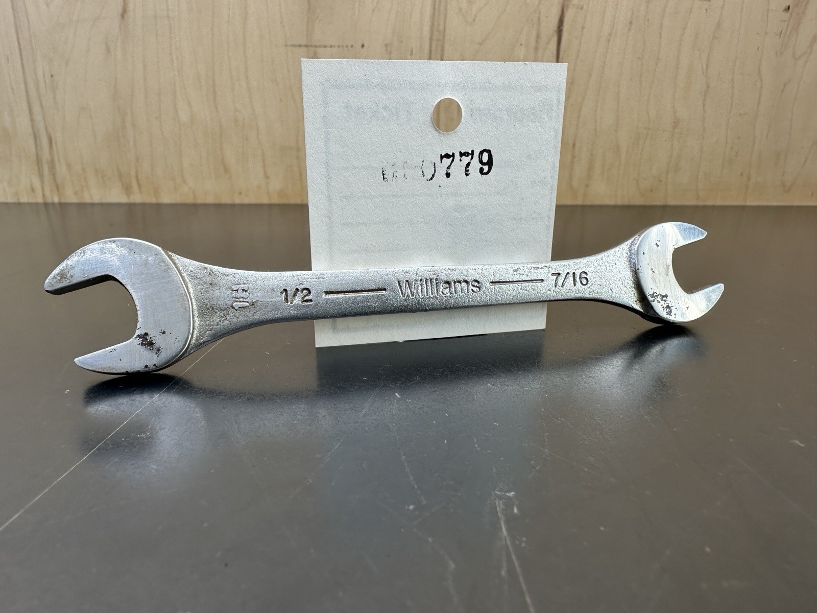 Used Vintage Williams Open End Wrench 1/2″ X 7/16″ Model 1725 Made In Usa