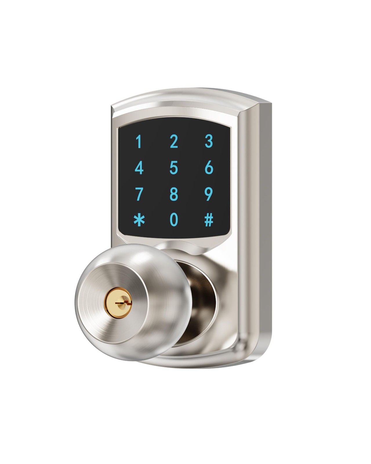HIDALIFE Keyless Entry Door Lock HL-668K Satin Nickel 1pack,