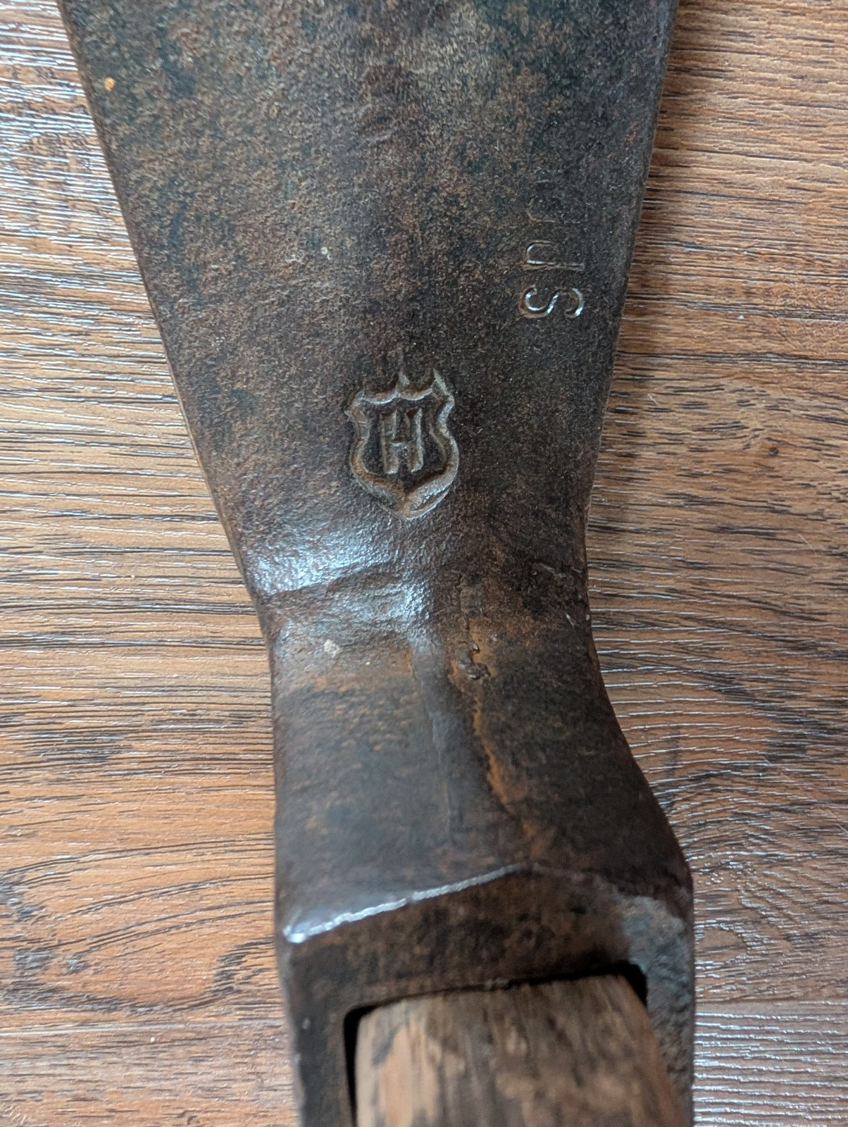Antique Adze w/ Handle Railroad SPCOS (Southern Pacific) Hubbard 12 x 4 inch