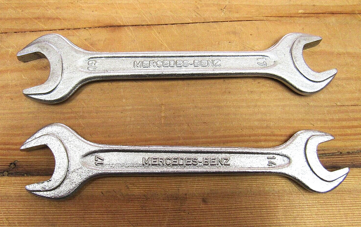 Vintage Walter “Mercedes Benz” 17mm x 19mm AND 17MM 14MM Open-End Wrenchs