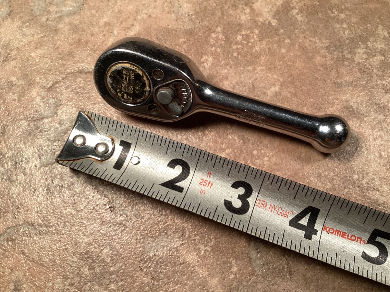 Vintage RARE Snap-on Ratchet FK 720 Stubby 3/8″ Dr. 4″ Length Forged Chrome USA