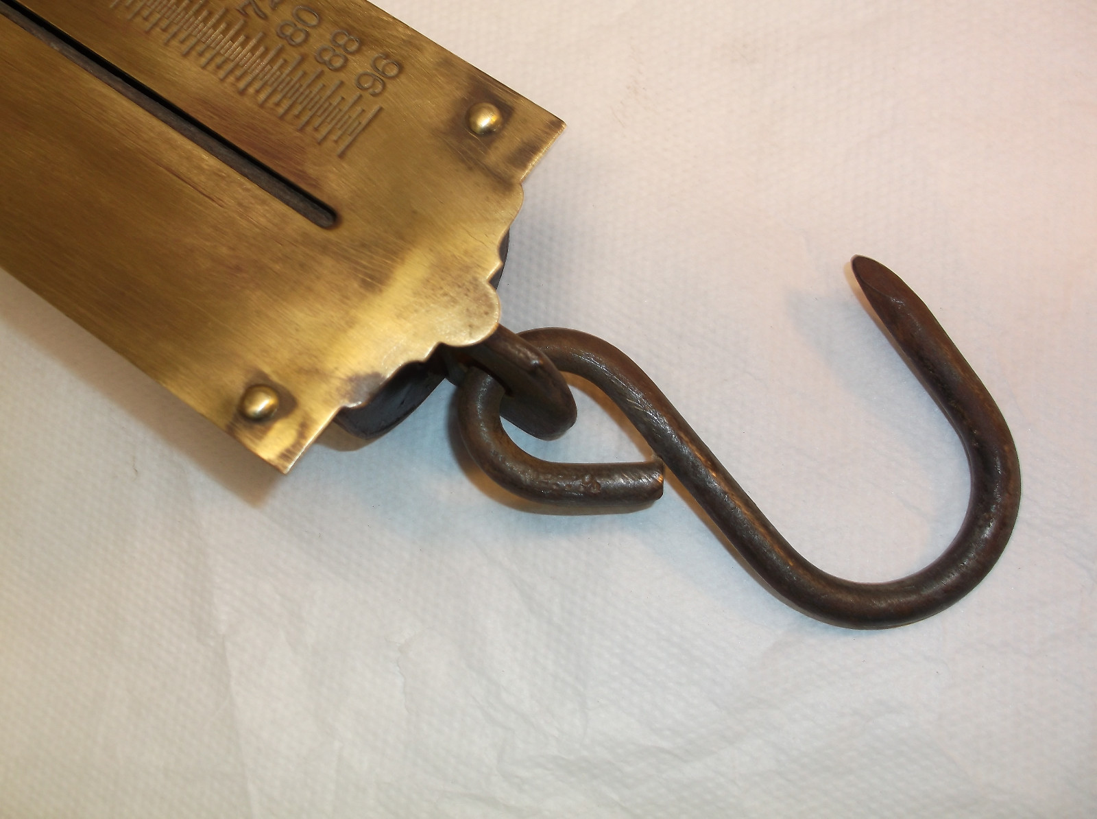 Scale, Vintage CHATILLONS Brass Faced Spring Scale, 0 – 100 lbs Made in USA