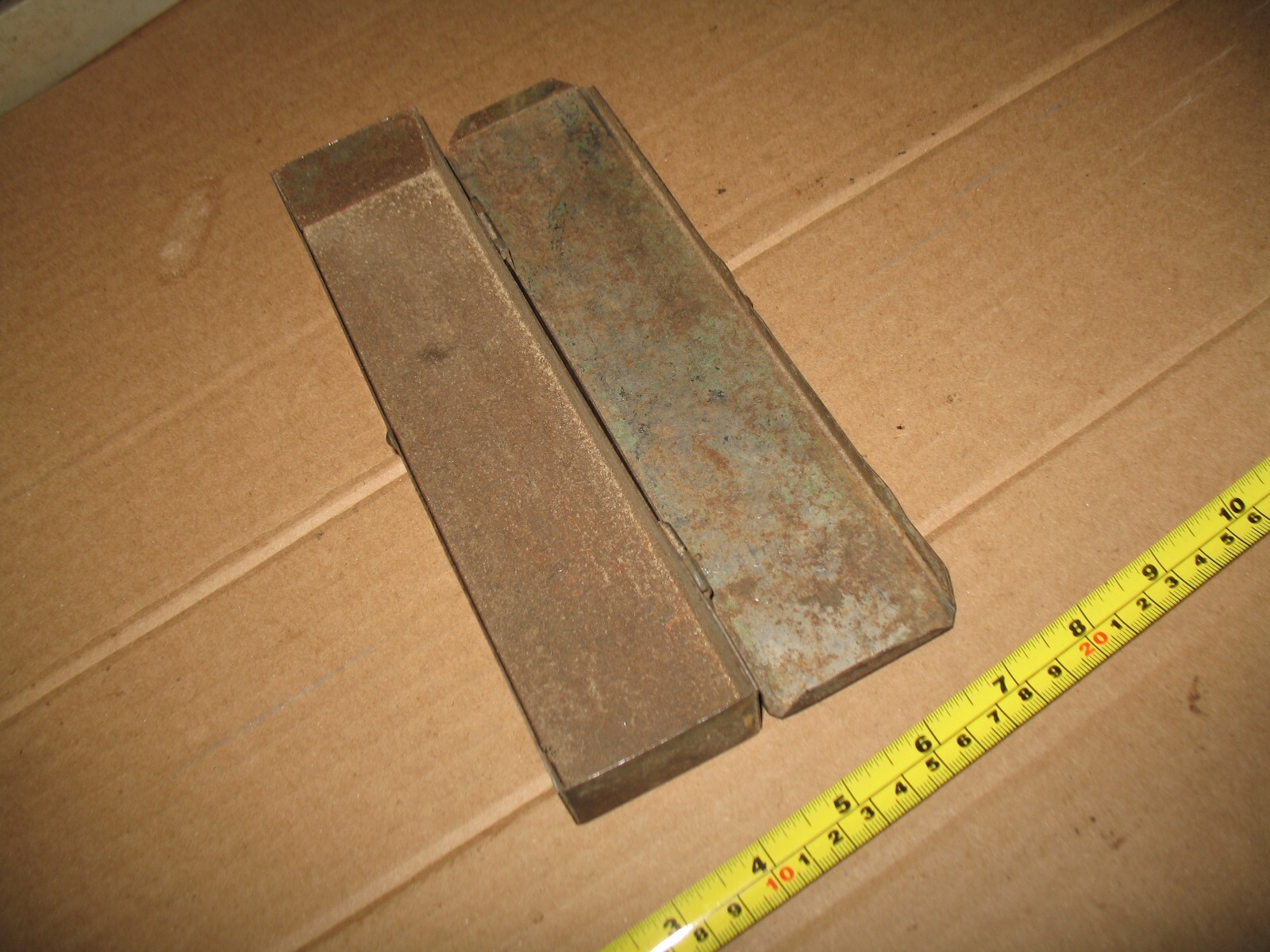VTG METAL TOOLBOX TOOL BOX FOR SOCKET SET? 9″ x 2″ x 1 1/4″ GREEN GAS/OIL DECOR