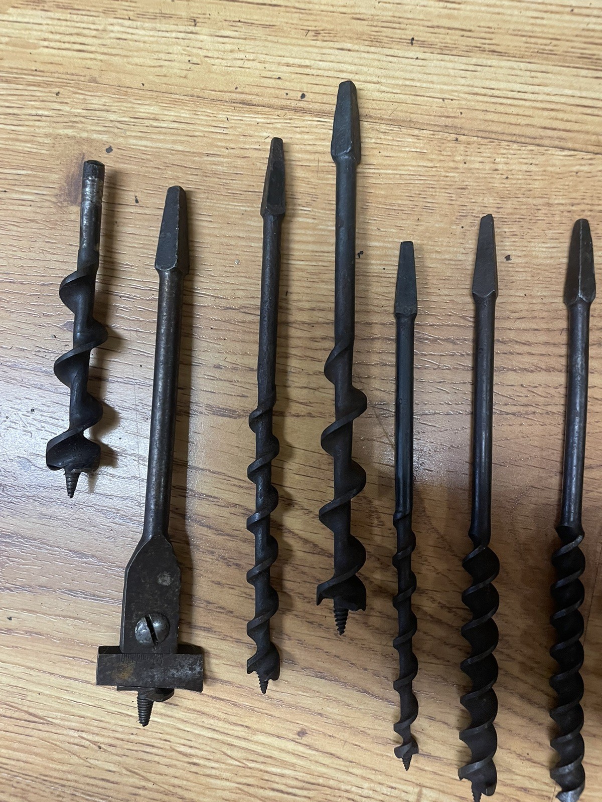 Qty of 14 Vintage Wood Auger Drill Bits