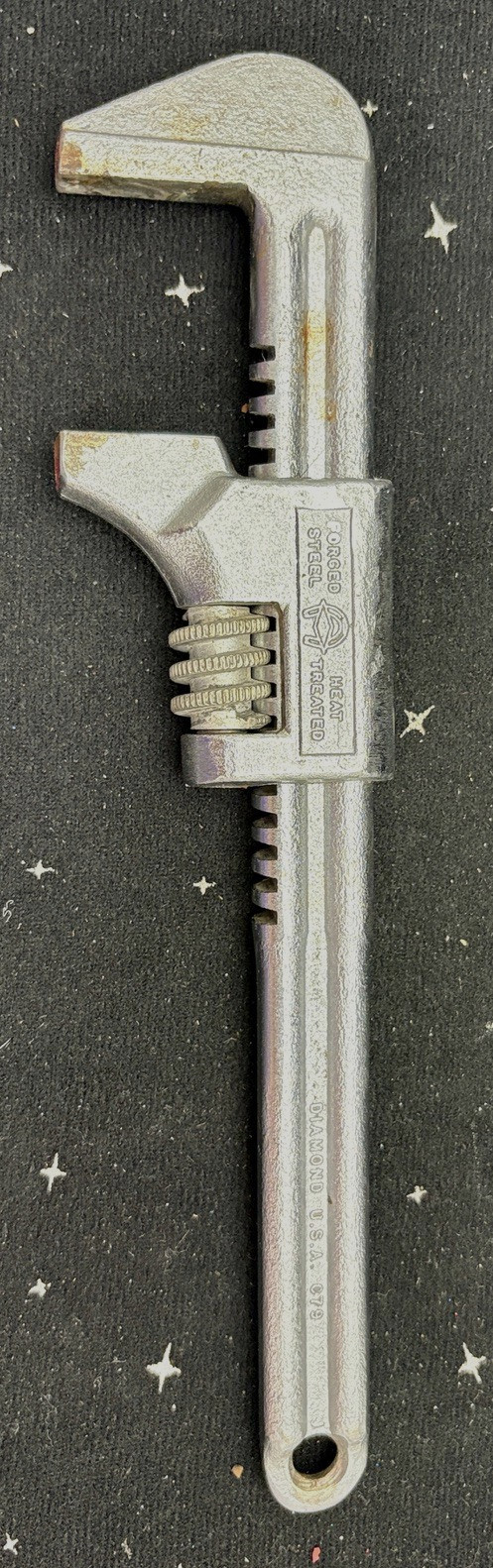 VTG Diamond & Horseshoe Co. Monkey Wrench USA Forged Steel Heat Treated 9″