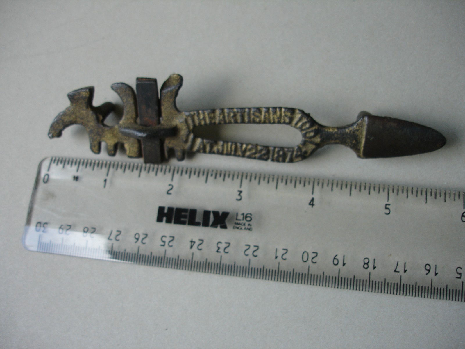 Antique Victorian Artisan’s Tool Dated July 22nd 1874