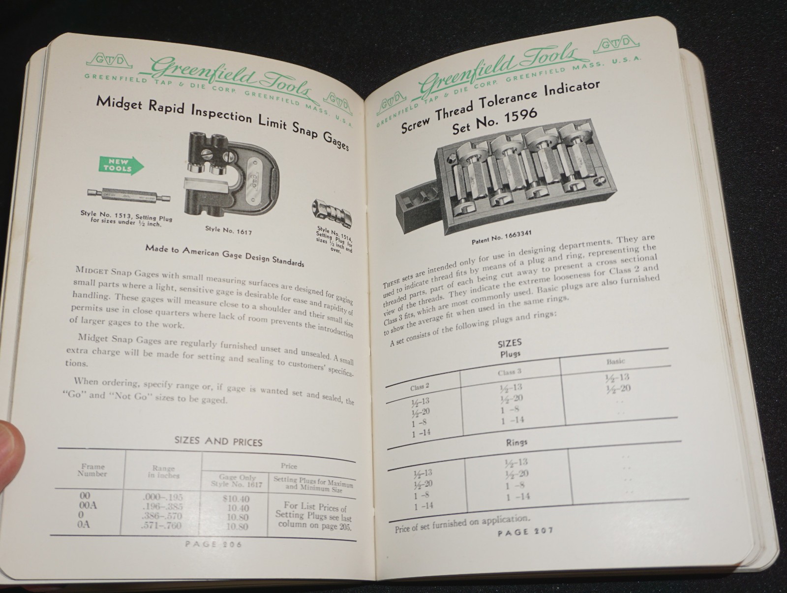 Greenfield Tap & Die Corp. Small Tools Catalog Number 35 ~ 1935