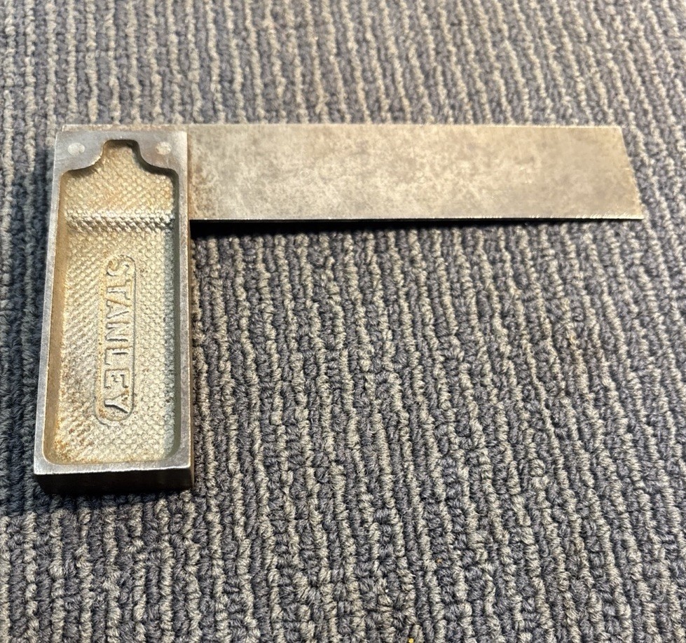 VINTAGE ALL STEEL 4 Inch STANLEY” U.S.A. SQUARE SQUARE