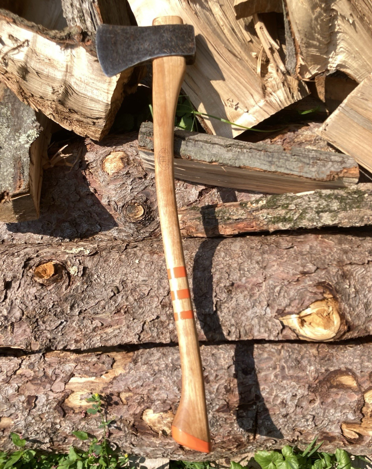 Norlund , Canadien head, new hickory handle . Camp axe