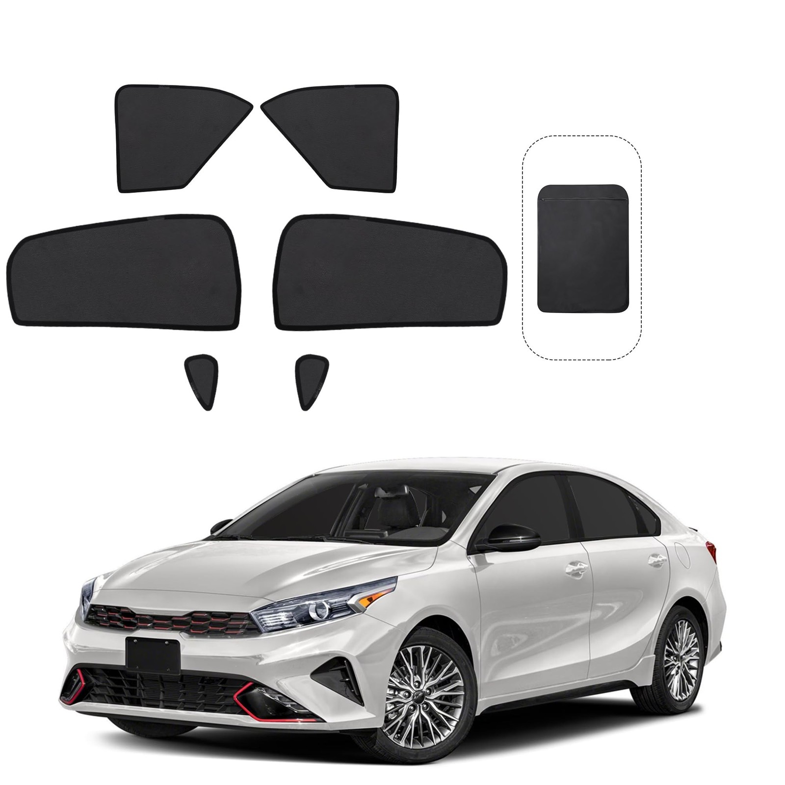 Front Side Half Window Shade Foldable Custom Fit for Kia Forte 2019-2023 Car …