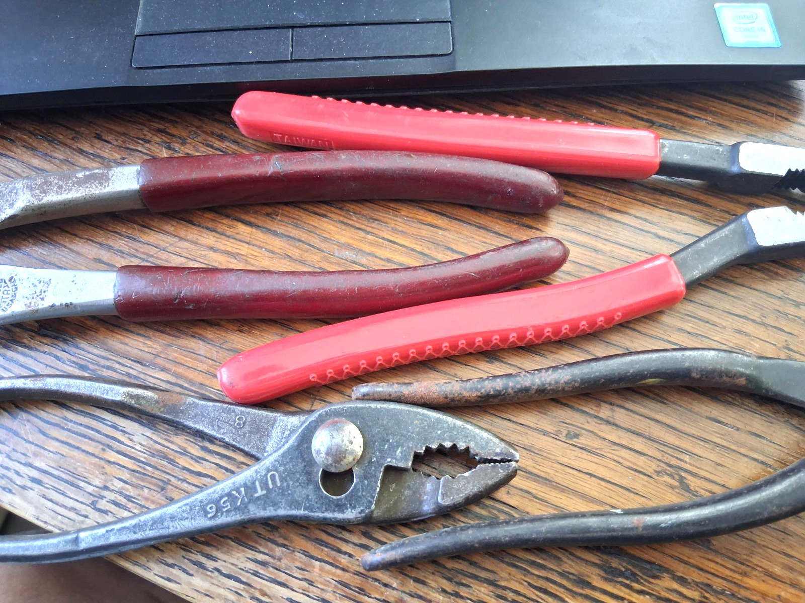 4 Vintage Multi Purpose Adjustable Hand Pliers Hammer Wrench Multifunction Tools