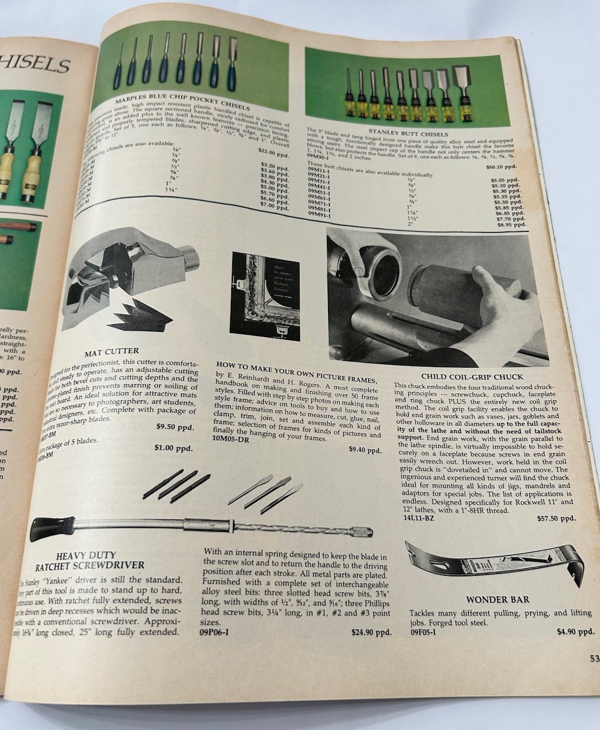 Woodcraft Supply Corp 1976 Catalog Woodworking Tools Woburn MA