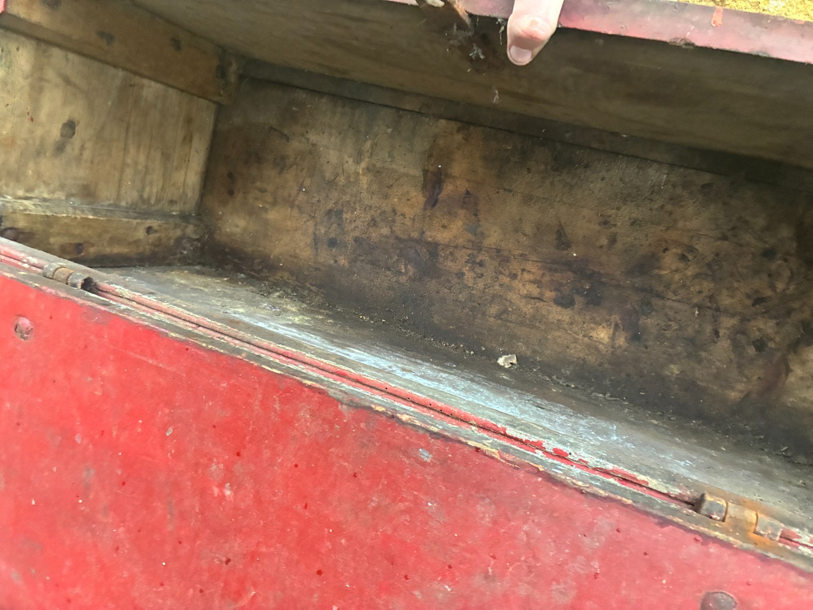 Vintage Horse Drawn Carriage Box Trunk – Original Coach Storage Chest Antique
