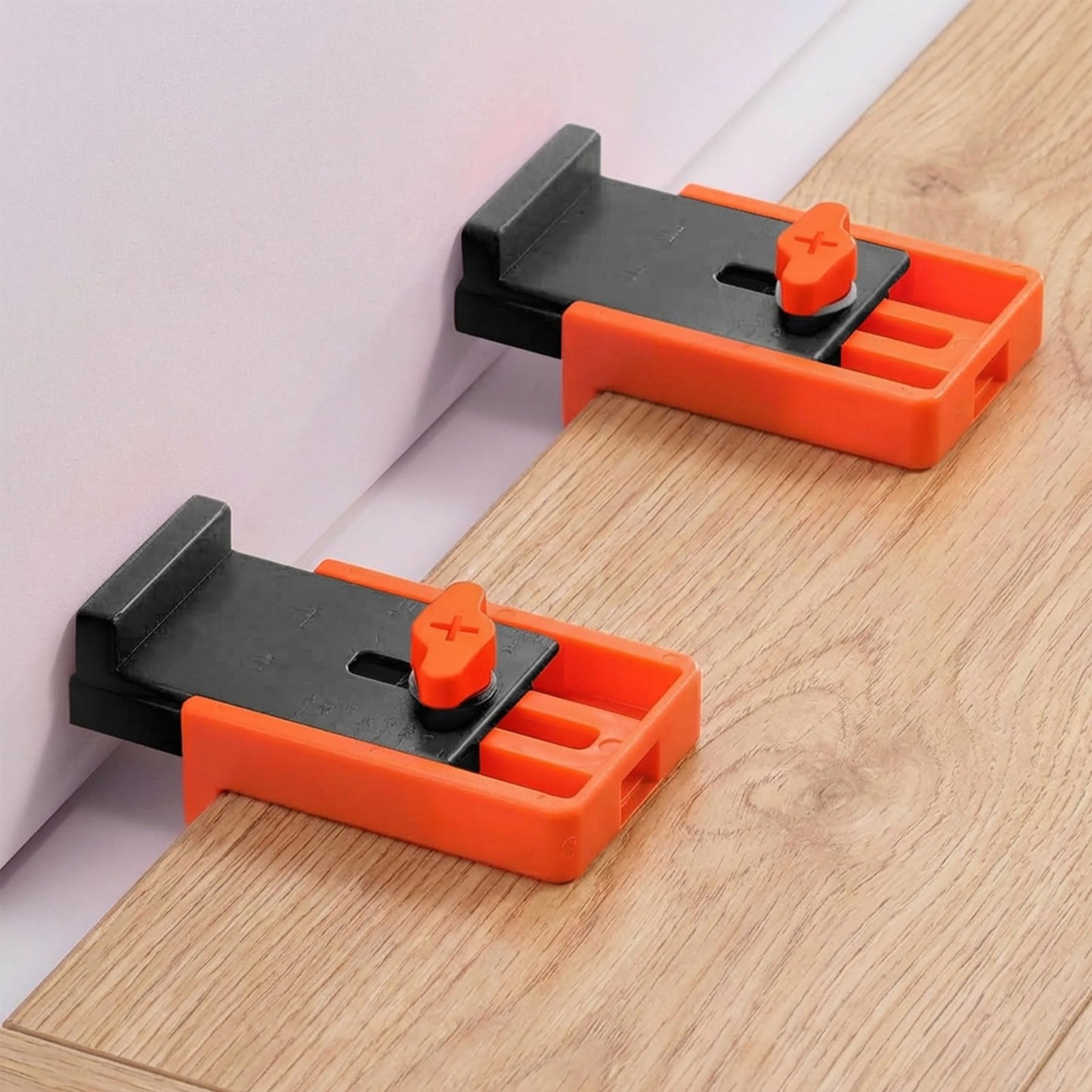 M MEEPO 20-Pack Upgraded Flooring Spacers, 1/4″ to 1″ (6mm 25mm), Orange