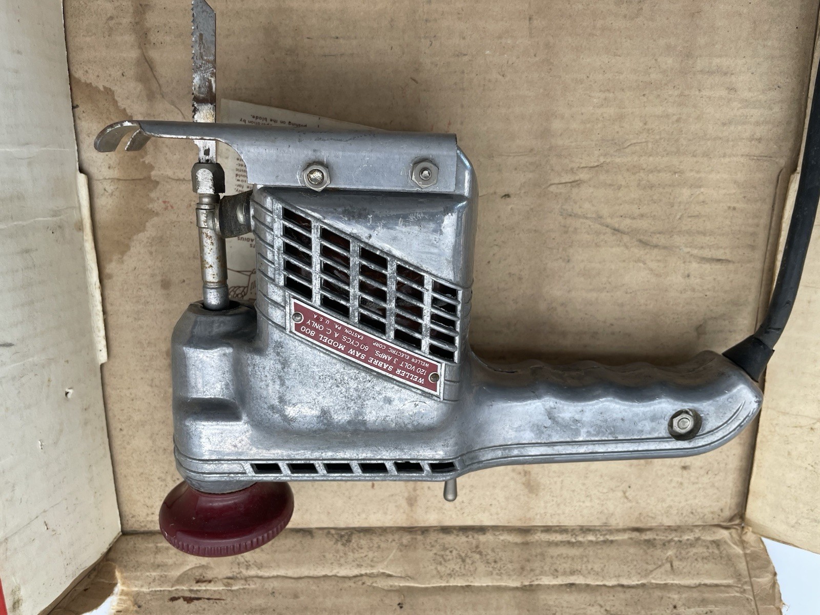 Vintage 1950’s Weller Sabre Saw Model 800 Works Box