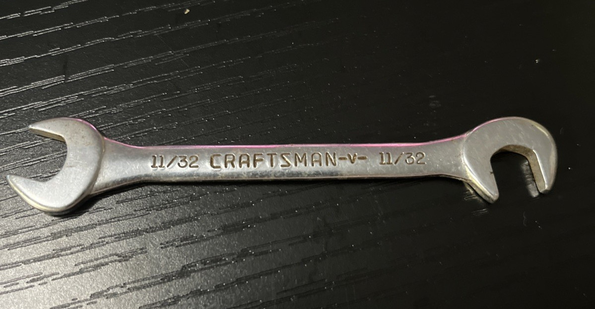 Craftsman Open End Ignition Wrench 11/32 Inch V Series Made In USA