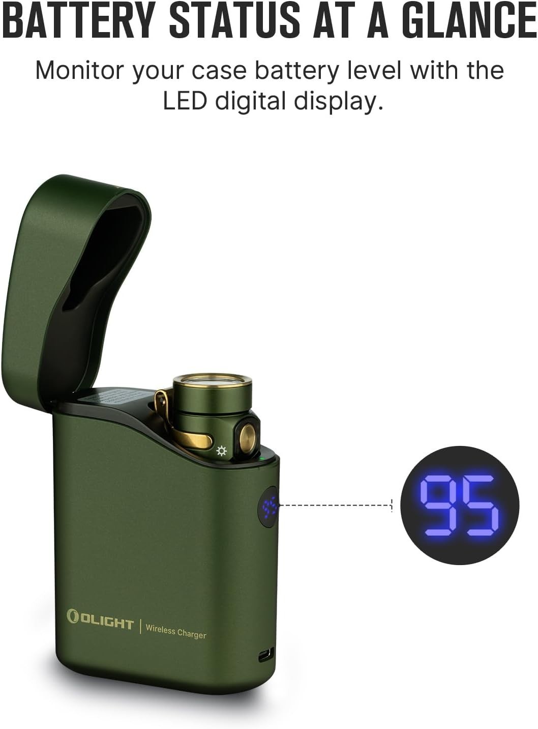 Baton4 Premium Edition EDC Rechargeable Flashlight 1300 Lumens , Green Color