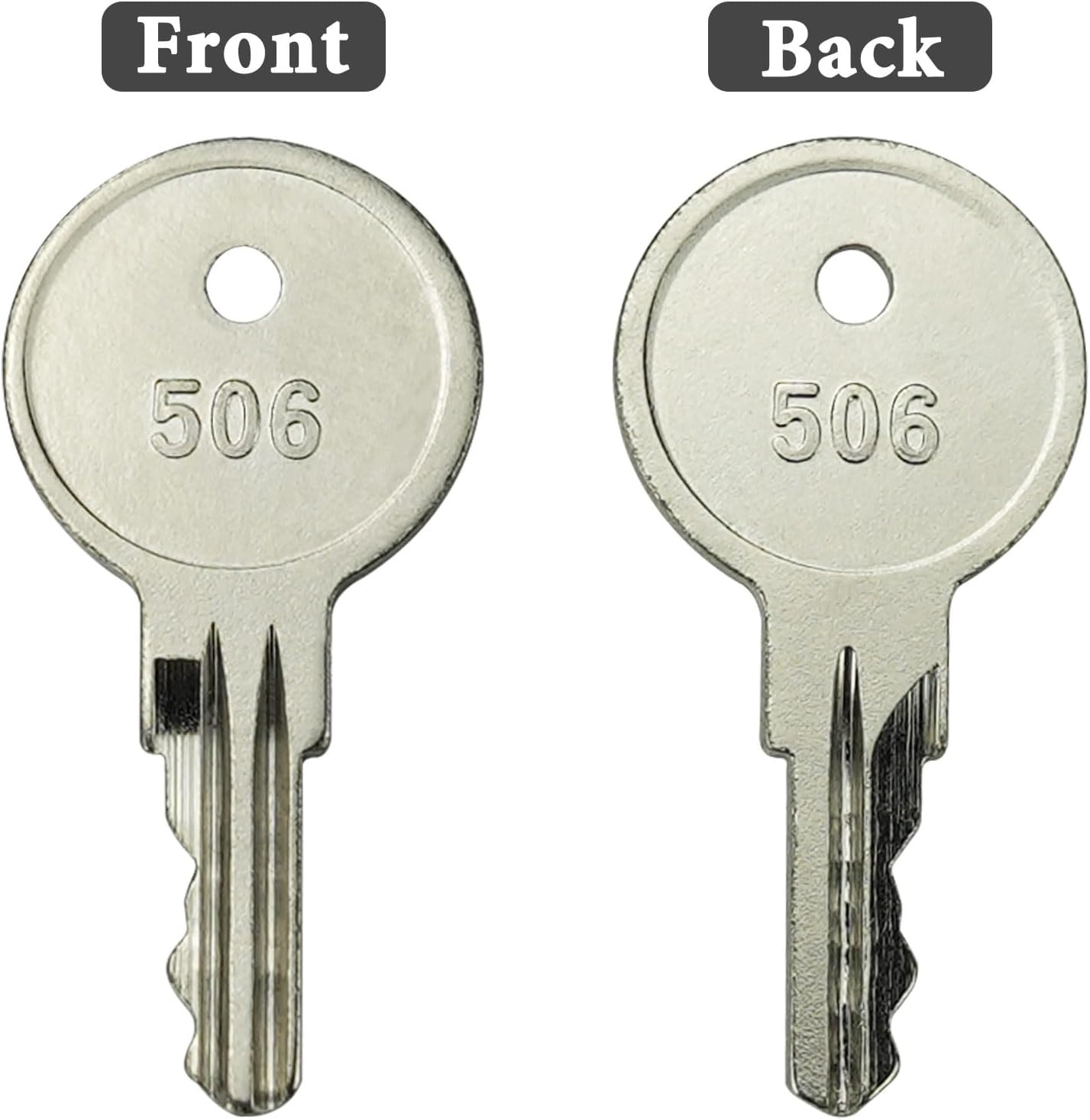 4-Pack CH506 Replacement Keys for Truck Tool Box RV Compartment Lock Keys Silver