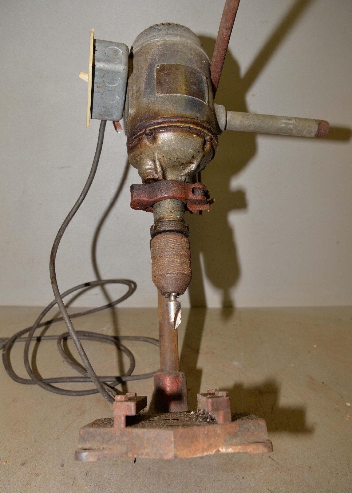 Huge bench drill press stand knife makers or blacksmith metal working tool 50 lb
