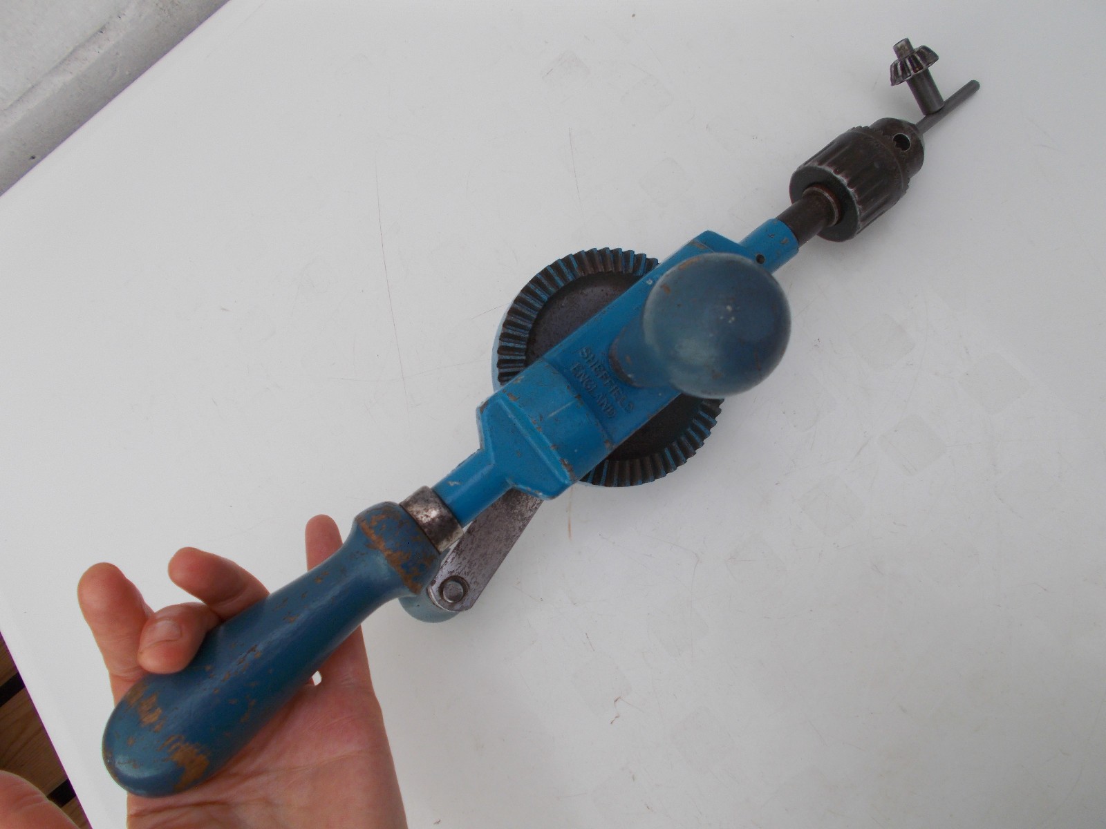 Vintage Footprint Double Pinion Hand Drill Carpentry , Egg Beater Drill 1980’s