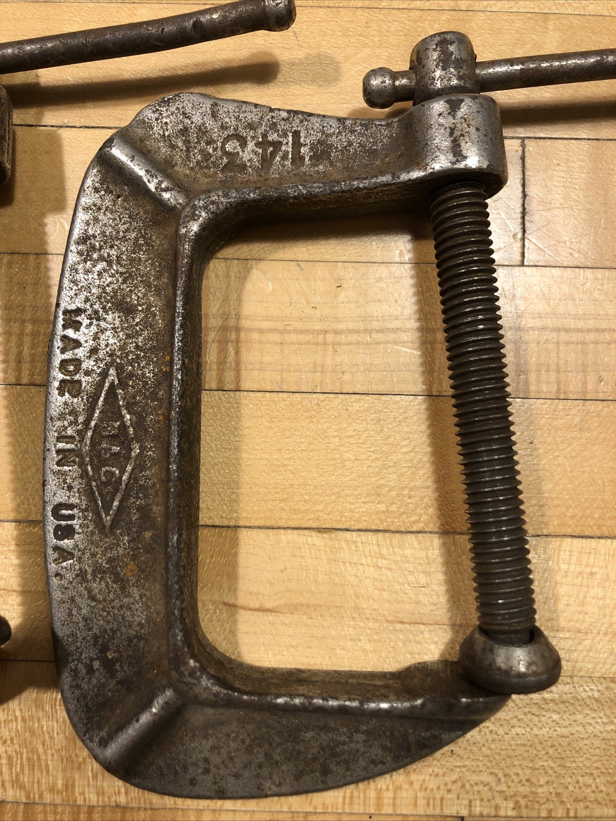 VTG Pair Lot 2 Brink & Cotton No. 143 – 3 Inch C-Clamps Tool B&C USED!