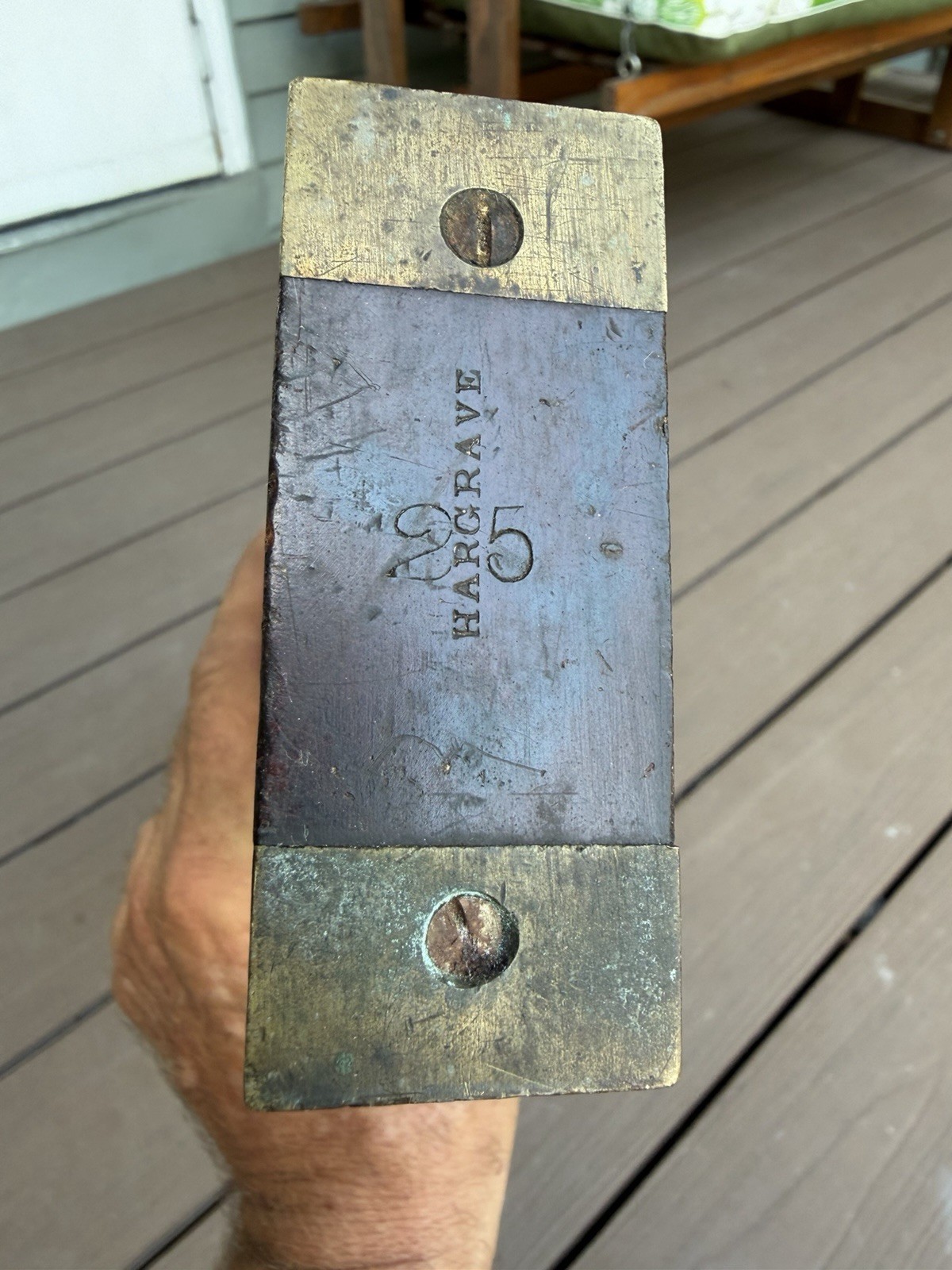 Antique Hargrave No. 5 Wooden Brass Spirit Level 28” Cincinnati Tool Co. RARE!!
