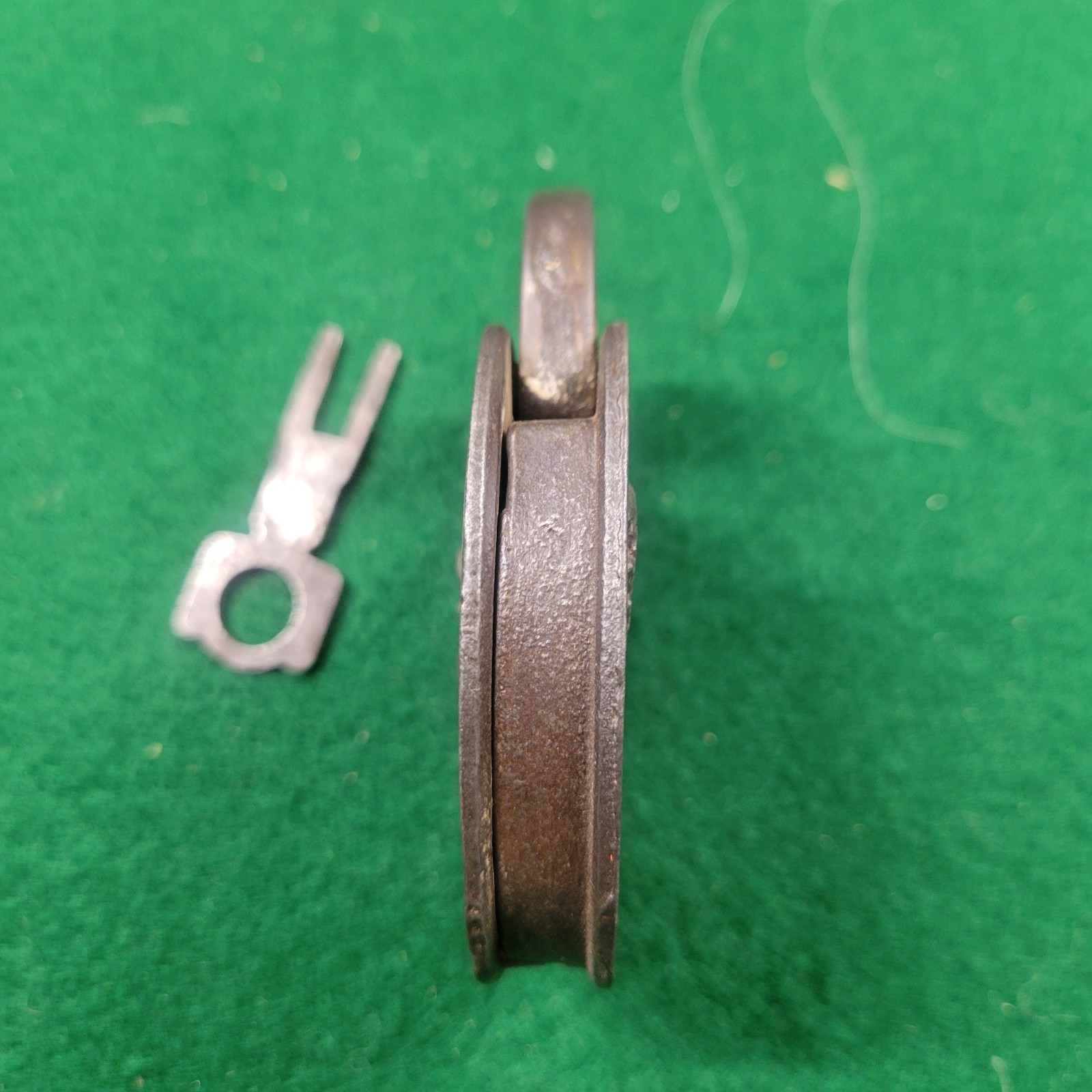 Antique Evil Eye Padlock Lock & Key Cast Iron Story