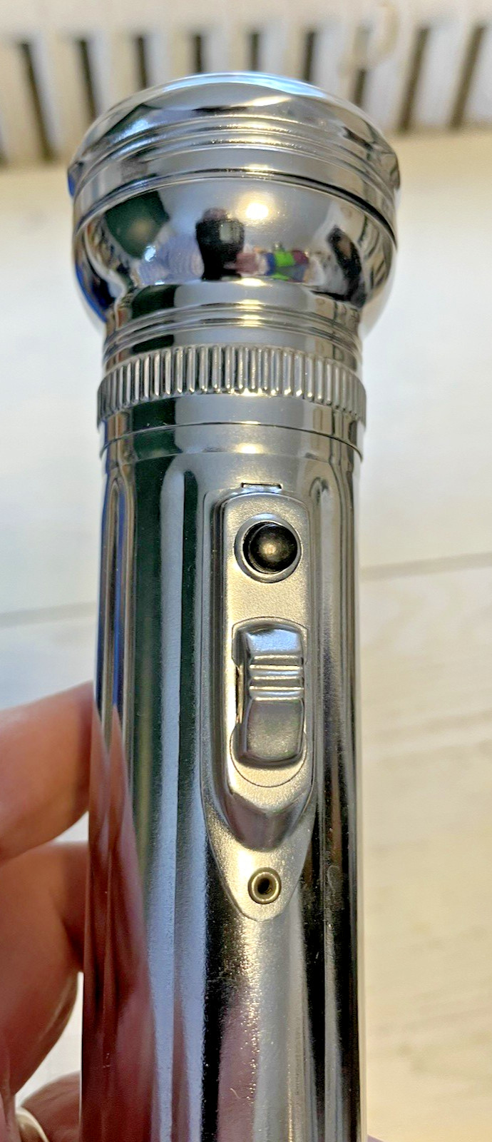 Eveready Chrome Retro Flashlight 2 D Batteries Metal
