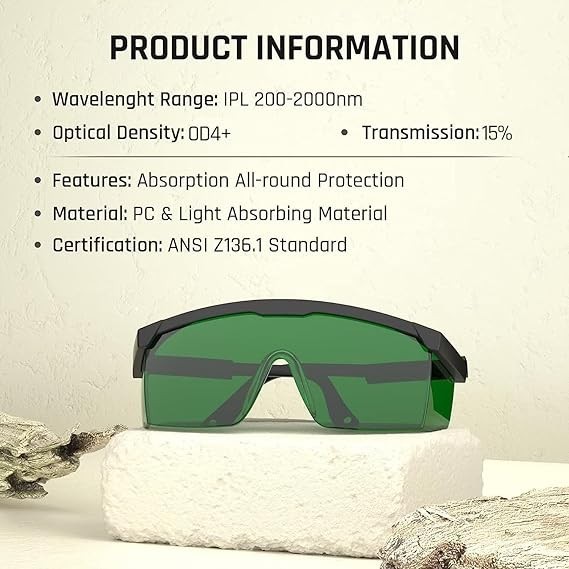 IPL 200-2000nm Laser Safety Glasses for Hair Removal & Welding Eye Protection