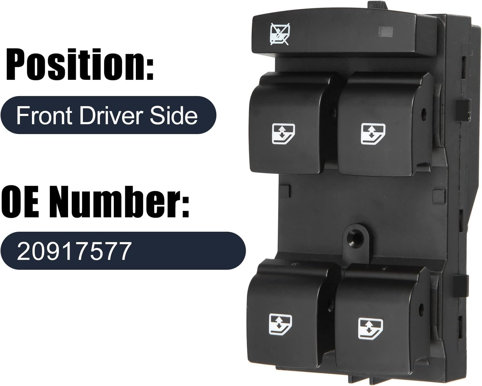 X AUTOHAUX Power Window Switch Driver Side Master Power Window Control Switch…