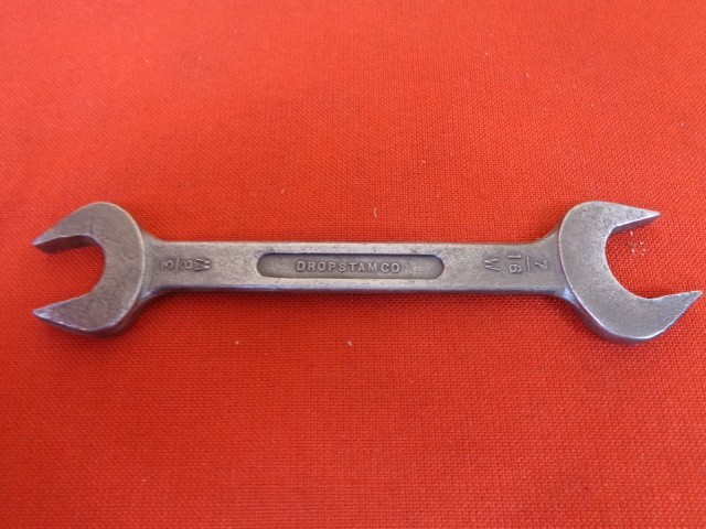 DROPSTAMCO 7/16″ x 1/2″ BSF and 3/8″ x 7/16″ BSW British Made Spanner Lot #561
