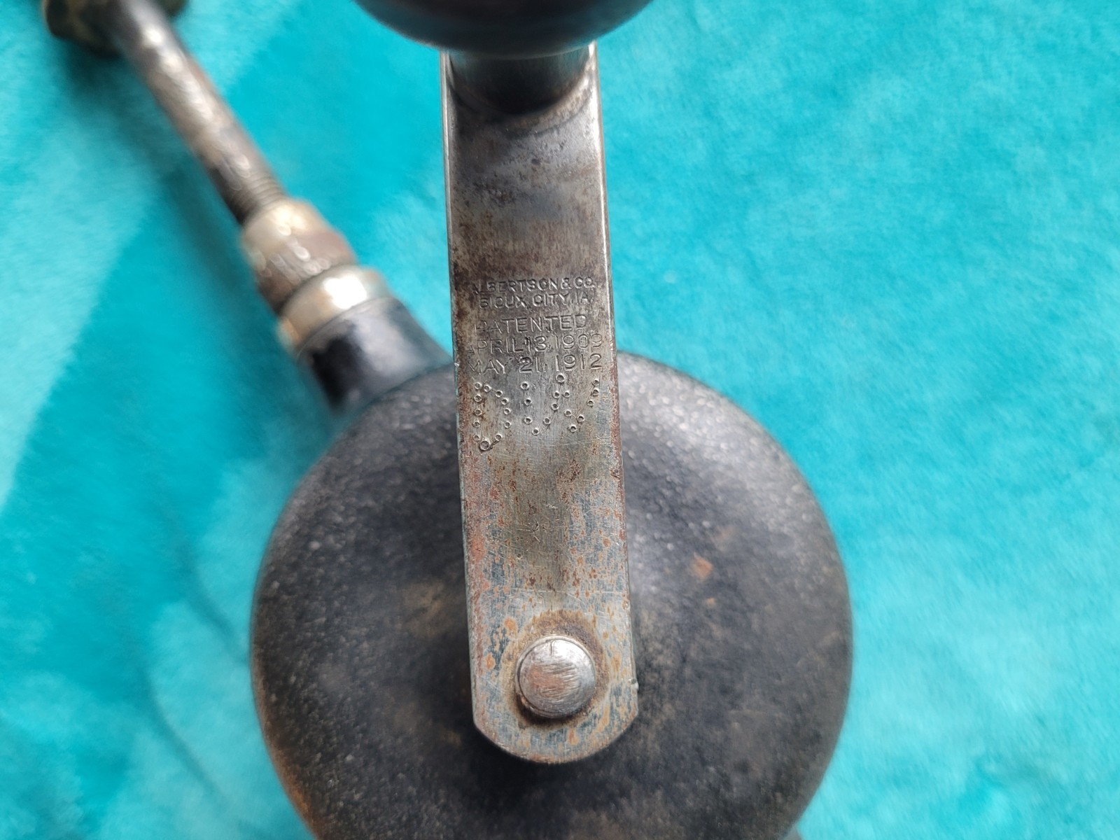 Antique Valve Lapping Tool Albertson & Co Sioux City Iowa 1909 1912 Patents